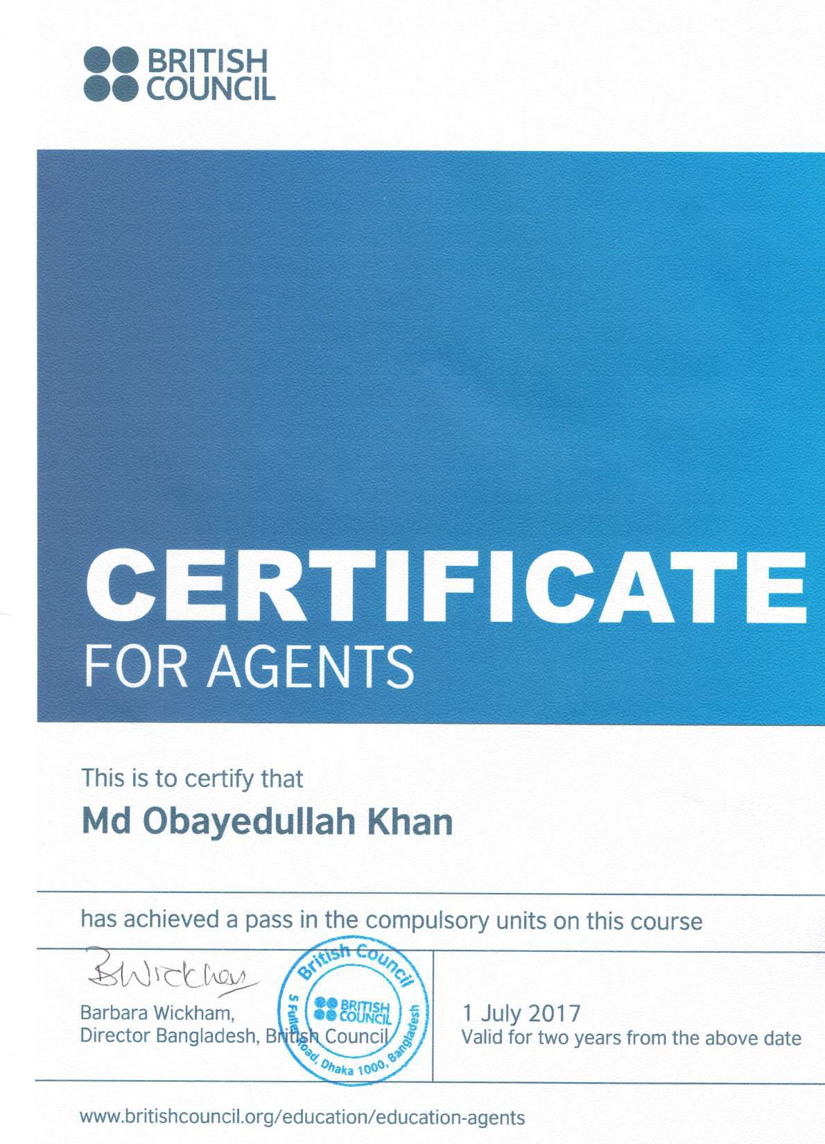 British Council - Global Agent Training Certificate
